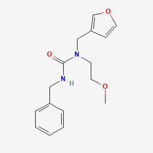 molecular formula C16H20N2O3 B2928216 3-Benzyl-1-(furan-3-ylmethyl)-1-(2-methoxyethyl)urea CAS No. 1421530-06-4