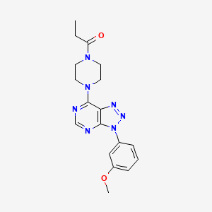 1-(4-(3-(3-methoxyphenyl)-3H-[1,2,3]triazolo[4,5-d]pyrimidin-7-yl)piperazin-1-yl)propan-1-one