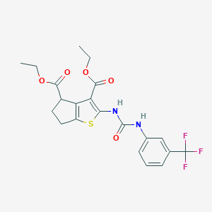 diethyl 2-({[3-(trifluoromethyl)anilino]carbonyl}amino)-5,6-dihydro-4H-cyclopenta[b]thiophene-3,4-dicarboxylate