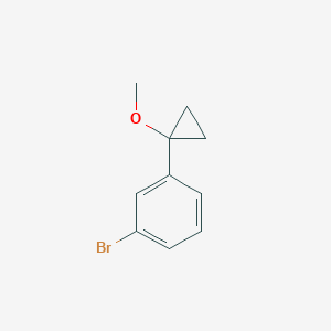 molecular formula C10H11BrO B2928246 1-Bromo-3-(1-methoxycyclopropyl)benzene CAS No. 1892671-81-6