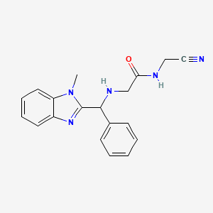 molecular formula C19H19N5O B2928252 N-(Cyanomethyl)-2-[[(1-methylbenzimidazol-2-yl)-phenylmethyl]amino]acetamide CAS No. 1645412-34-5