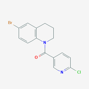 molecular formula C15H12BrClN2O B2928254 6-Bromo-1-(6-chloropyridine-3-carbonyl)-1,2,3,4-tetrahydroquinoline CAS No. 1223475-48-6