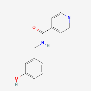 molecular formula C13H12N2O2 B2928263 N-[(3-hydroxyphenyl)methyl]pyridine-4-carboxamide CAS No. 1178687-11-0