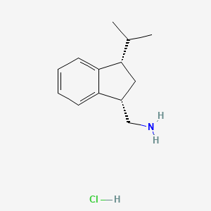 molecular formula C13H20ClN B2928271 [(1S,3S)-3-丙烷-2-基-2,3-二氢-1H-茚-1-基]甲胺；盐酸盐 CAS No. 2174007-75-9