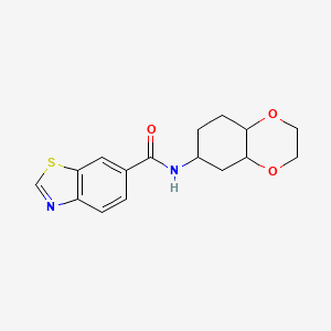 molecular formula C16H18N2O3S B2928274 N-(octahydrobenzo[b][1,4]dioxin-6-yl)benzo[d]thiazole-6-carboxamide CAS No. 1902947-06-1