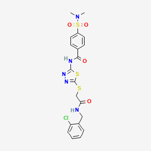 B2928312 N-(5-((2-((2-chlorobenzyl)amino)-2-oxoethyl)thio)-1,3,4-thiadiazol-2-yl)-4-(N,N-dimethylsulfamoyl)benzamide CAS No. 896032-06-7