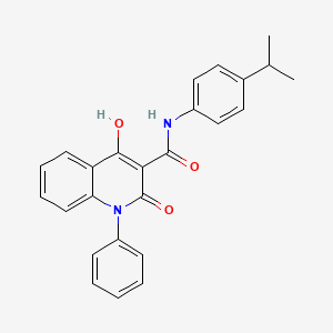 molecular formula C25H22N2O3 B2928327 4-羟基-N-(4-异丙基苯基)-2-氧代-1-苯基-1,2-二氢喹啉-3-甲酰胺 CAS No. 1357721-32-4