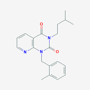 molecular formula C20H23N3O2 B2928342 1-(2-甲基苄基)-3-(3-甲基丁基)吡啶并[2,3-d]嘧啶-2,4(1H,3H)-二酮 CAS No. 902924-24-7