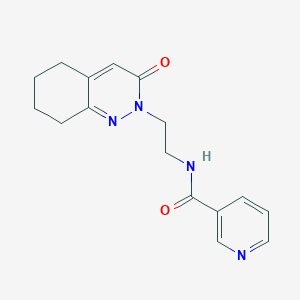 molecular formula C16H18N4O2 B2928350 N-(2-(3-oxo-5,6,7,8-tetrahydrocinnolin-2(3H)-yl)ethyl)nicotinamide CAS No. 2034467-63-3