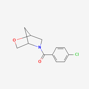 molecular formula C12H12ClNO2 B2928380 2-Oxa-5-azabicyclo[2.2.1]heptan-5-yl(4-chlorophenyl)methanone CAS No. 2034305-46-7
