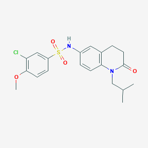 molecular formula C20H23ClN2O4S B2928390 3-chloro-N-(1-isobutyl-2-oxo-1,2,3,4-tetrahydroquinolin-6-yl)-4-methoxybenzenesulfonamide CAS No. 946270-85-5