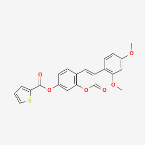3-(2,4-dimethoxyphenyl)-2-oxo-2H-chromen-7-yl thiophene-2-carboxylate