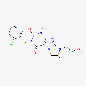 3-(2-chlorobenzyl)-8-(2-hydroxyethyl)-1,7-dimethyl-1H-imidazo[2,1-f]purine-2,4(3H,8H)-dione