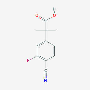 molecular formula C11H10FNO2 B2928437 2-(4-氰基-3-氟苯基)-2-甲基丙酸 CAS No. 1314745-86-2