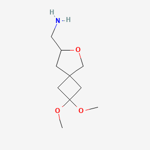 molecular formula C10H19NO3 B2928454 (2,2-Dimethoxy-6-oxaspiro[3.4]octan-7-yl)methanamine CAS No. 2375269-93-3