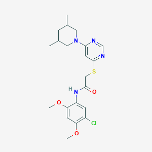 molecular formula C21H27ClN4O3S B2928483 N-(2-morpholin-4-ylethyl)-5-[4-(pyrrolidin-1-ylsulfonyl)phenyl]-1,3,4-oxadiazole-2-carboxamide CAS No. 1251625-49-6