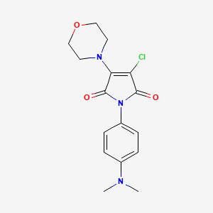 B2928488 3-Chloro-1-[4-(dimethylamino)phenyl]-4-morpholin-4-ylpyrrole-2,5-dione CAS No. 2117996-80-0