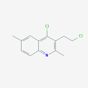 molecular formula C13H13Cl2N B292849 4-Chloro-3-(2-chloroethyl)-2,6-dimethylquinoline 