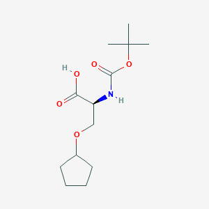 molecular formula C13H23NO5 B2928495 (2S)-3-Cyclopentyloxy-2-[(2-methylpropan-2-yl)oxycarbonylamino]propanoic acid CAS No. 2375250-85-2