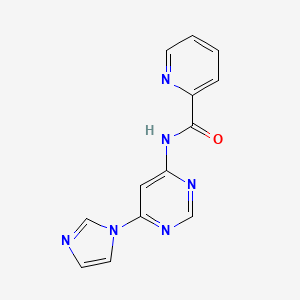 molecular formula C13H10N6O B2928513 N-(6-(1H-imidazol-1-yl)pyrimidin-4-yl)picolinamide CAS No. 1448137-45-8