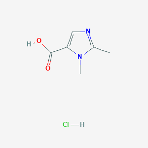 molecular formula C6H9ClN2O2 B2928565 1,2-Dimethyl-1H-imidazole-5-carboxylic acid hydrochloride CAS No. 1803586-59-5