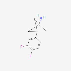 molecular formula C11H11F2N B2928575 3-(3,4-Difluorophenyl)bicyclo[1.1.1]pentan-1-amine CAS No. 2287316-78-1