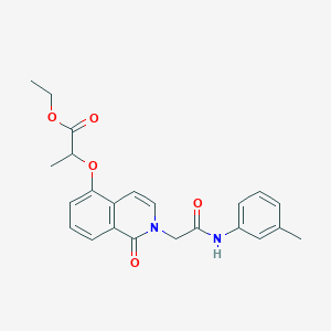 molecular formula C23H24N2O5 B2928599 Ethyl 2-[2-[2-(3-methylanilino)-2-oxoethyl]-1-oxoisoquinolin-5-yl]oxypropanoate CAS No. 868224-38-8