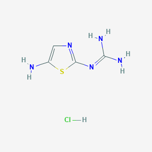 molecular formula C4H8ClN5S B2928644 1-(5-氨基噻唑-2-基)胍盐酸盐 CAS No. 1956390-06-9