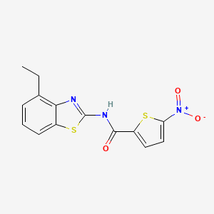 molecular formula C14H11N3O3S2 B2928650 N-(4-ethyl-1,3-benzothiazol-2-yl)-5-nitrothiophene-2-carboxamide CAS No. 892856-54-1