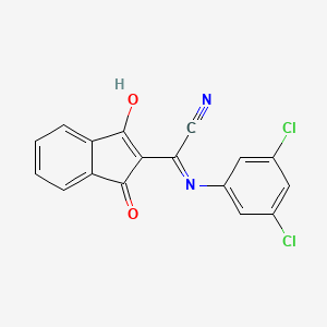 2-((3,5-Dichlorophenyl)amino)-2-(1,3-dioxoindan-2-ylidene)ethanenitrile