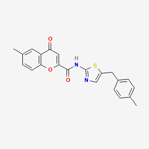 6-methyl-N-(5-(4-methylbenzyl)thiazol-2-yl)-4-oxo-4H-chromene-2-carboxamide