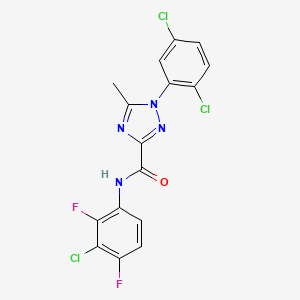 N-(3-chloro-2,4-difluorophenyl)-1-(2,5-dichlorophenyl)-5-methyl-1H-1,2,4-triazole-3-carboxamide