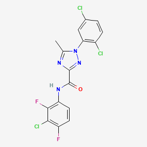 molecular formula C16H9Cl3F2N4O B2928678 N-(3-chloro-2,4-difluorophenyl)-1-(2,5-dichlorophenyl)-5-methyl-1H-1,2,4-triazole-3-carboxamide CAS No. 400079-23-4