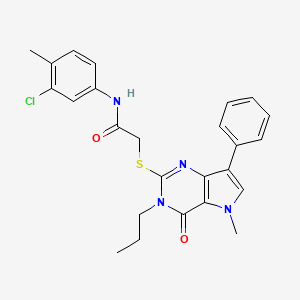 N-(3-chloro-4-methylphenyl)-2-((5-methyl-4-oxo-7-phenyl-3-propyl-4,5-dihydro-3H-pyrrolo[3,2-d]pyrimidin-2-yl)thio)acetamide