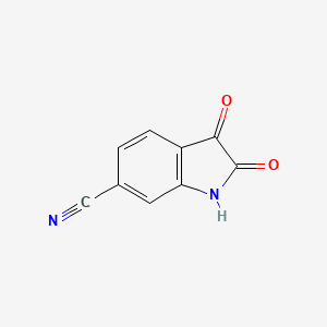 molecular formula C9H4N2O2 B2928692 2,3-二氧代-2,3-二氢-1H-吲哚-6-碳腈 CAS No. 458568-30-4