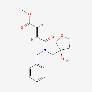 Methyl (E)-4-[benzyl-[(3-hydroxyoxolan-3-yl)methyl]amino]-4-oxobut-2-enoate