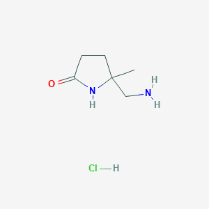 B2928713 5-(Aminomethyl)-5-methylpyrrolidin-2-one hydrochloride CAS No. 1611473-81-4