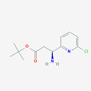 molecular formula C12H17ClN2O2 B2928751 Tert-butyl (3S)-3-amino-3-(6-chloropyridin-2-yl)propanoate CAS No. 2248183-86-8