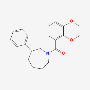 molecular formula C21H23NO3 B2928756 (2,3-二氢苯并[b][1,4]二氧杂环-5-基)(3-苯基氮杂环-1-基)甲苯酮 CAS No. 2034382-88-0