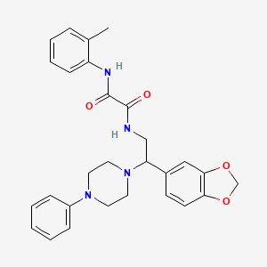N-[2-(1,3-benzodioxol-5-yl)-2-(4-phenylpiperazin-1-yl)ethyl]-N'-(2-methylphenyl)ethanediamide