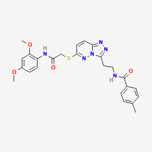 N-(2-(6-((2-((2,4-dimethoxyphenyl)amino)-2-oxoethyl)thio)-[1,2,4]triazolo[4,3-b]pyridazin-3-yl)ethyl)-4-methylbenzamide
