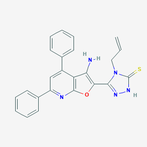 molecular formula C24H19N5OS B292878 4-allyl-5-(3-amino-4,6-diphenylfuro[2,3-b]pyridin-2-yl)-2,4-dihydro-3H-1,2,4-triazole-3-thione 