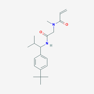 N-[2-[[1-(4-Tert-butylphenyl)-2-methylpropyl]amino]-2-oxoethyl]-N-methylprop-2-enamide