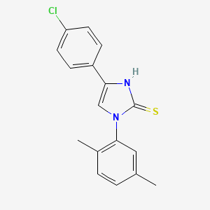 molecular formula C17H15ClN2S B2928791 4-(4-chlorophenyl)-1-(2,5-dimethylphenyl)-1H-imidazole-2-thiol CAS No. 302938-49-4