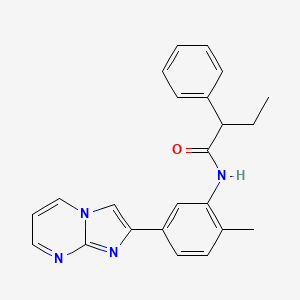 molecular formula C23H22N4O B2928794 N-(5-咪唑并[1,2-a]嘧啶-2-基-2-甲基苯基)-2-苯基丁酰胺 CAS No. 862810-50-2