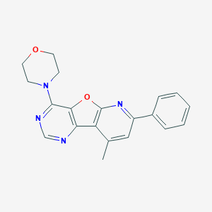 molecular formula C20H18N4O2 B292881 9-Methyl-4-morpholin-4-yl-7-phenylpyrido[3',2':4,5]furo[3,2-d]pyrimidine 