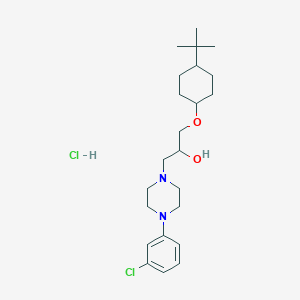 1-((4-(Tert-butyl)cyclohexyl)oxy)-3-(4-(3-chlorophenyl)piperazin-1-yl)propan-2-ol hydrochloride