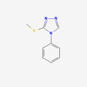 molecular formula C9H9N3S B2928814 3-(methylsulfanyl)-4-phenyl-4H-1,2,4-triazole CAS No. 76457-73-3