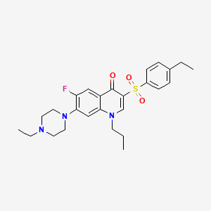 molecular formula C26H32FN3O3S B2928822 3-((4-ethylphenyl)sulfonyl)-7-(4-ethylpiperazin-1-yl)-6-fluoro-1-propylquinolin-4(1H)-one CAS No. 892770-55-7