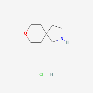 molecular formula C8H16ClNO B2928848 8-Oxa-2-azaspiro[4.5]decane hydrochloride CAS No. 1408074-48-5; 310-93-0